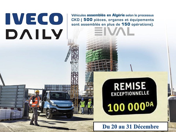 Iveco: Remise de 100 000 DA sur le Daily châssis cabine
